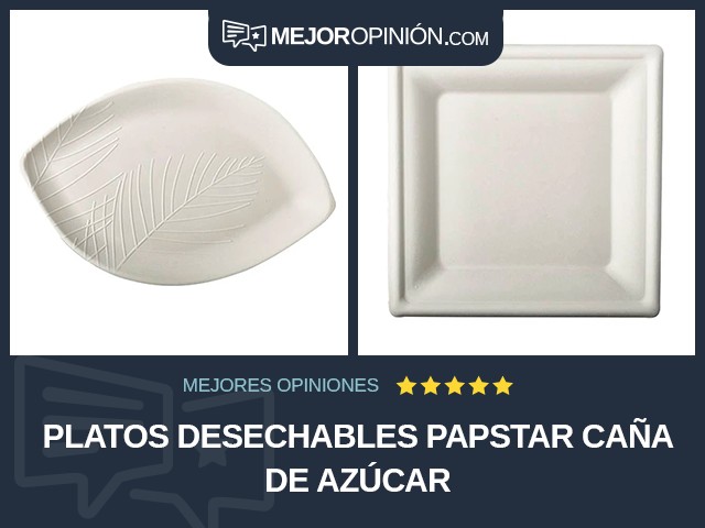 Platos desechables PAPSTAR Caña de azúcar