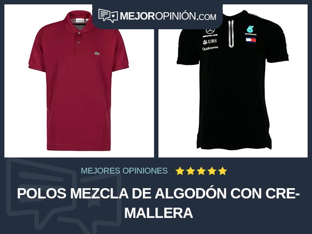 Polos Mezcla de algodón Con cremallera