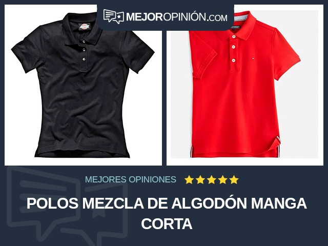 Polos Mezcla de algodón Manga corta