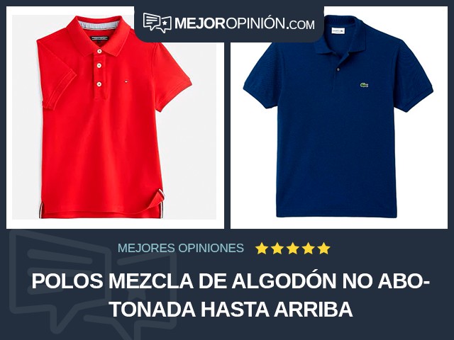 Polos Mezcla de algodón No abotonada hasta arriba