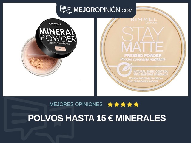 Polvos Hasta 15 € Minerales