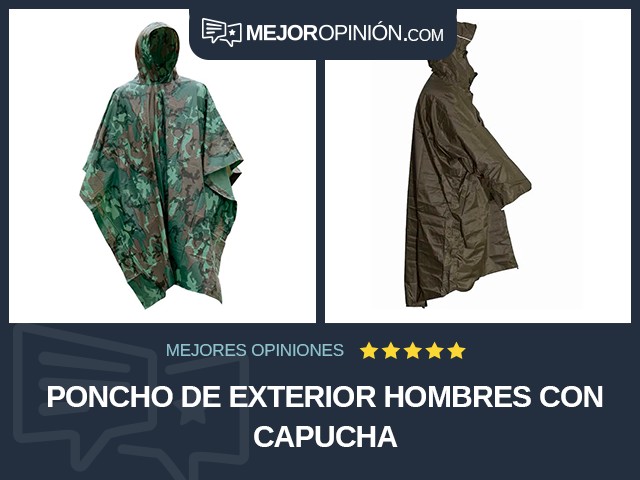 Poncho de exterior Hombres Con capucha