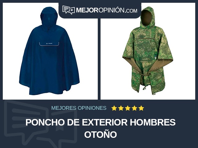 Poncho de exterior Hombres Otoño