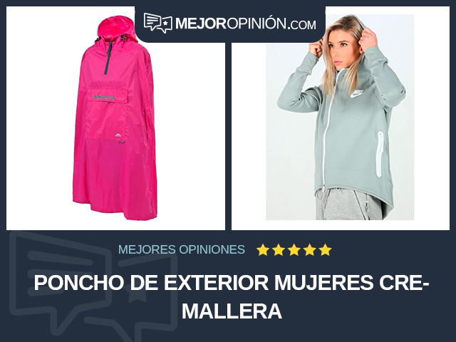 Poncho de exterior Mujeres Cremallera