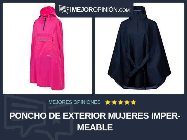 Poncho de exterior Mujeres Impermeable