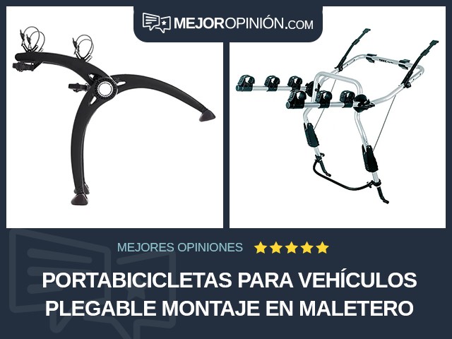 Portabicicletas para vehículos Plegable Montaje en maletero