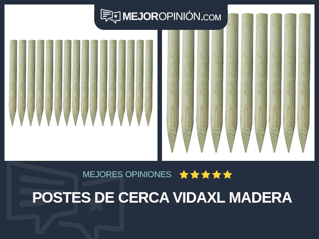 Postes de cerca vidaXL Madera