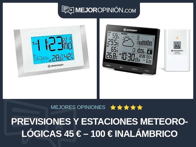 Previsiones y estaciones meteorológicas 45 € – 100 € Inalámbrico