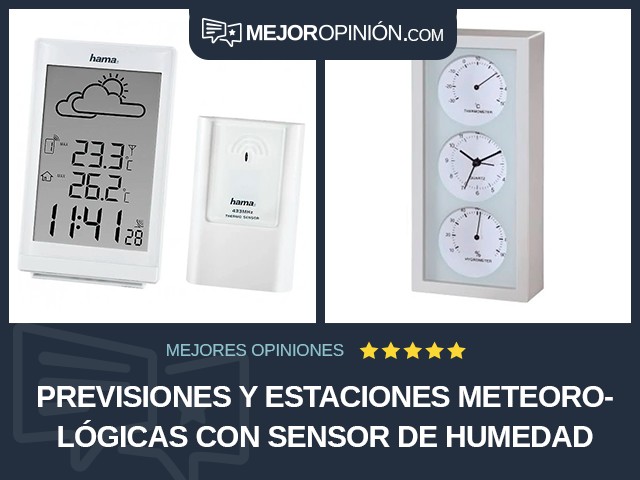 Previsiones y estaciones meteorológicas Con sensor de humedad Hama