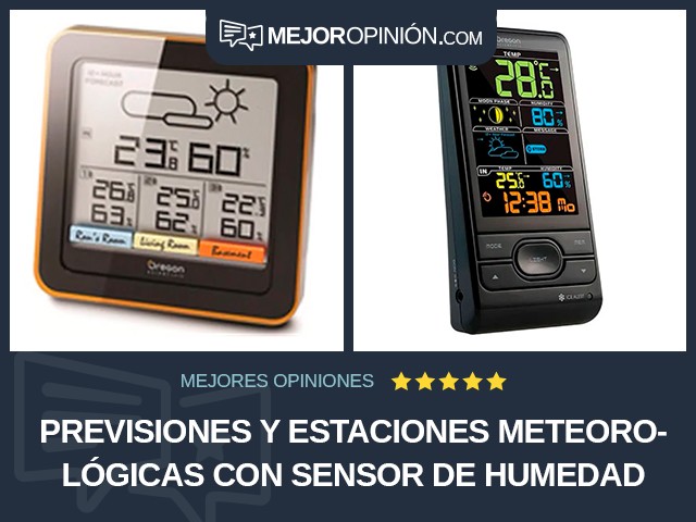 Previsiones y estaciones meteorológicas Con sensor de humedad Oregon Scientific