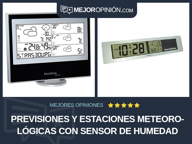 Previsiones y estaciones meteorológicas Con sensor de humedad TechnoLine