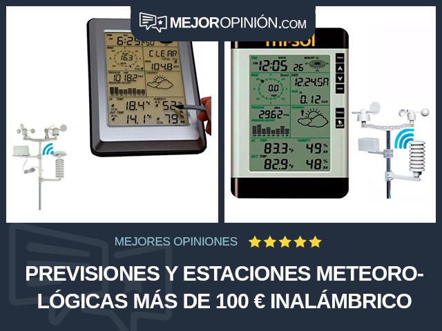 Previsiones y estaciones meteorológicas Más de 100 € Inalámbrico