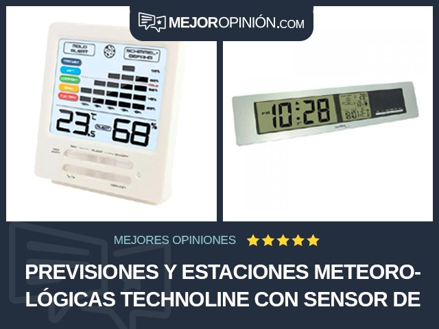 Previsiones y estaciones meteorológicas TechnoLine Con sensor de humedad