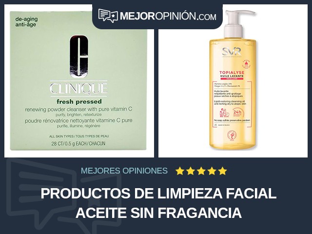 Productos de limpieza facial Aceite Sin fragancia