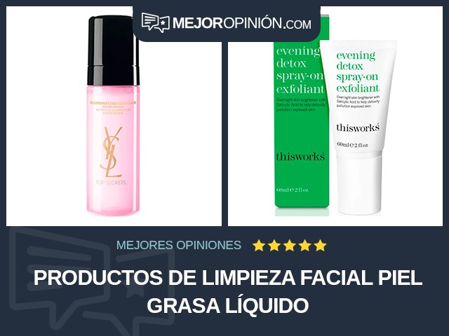 Productos de limpieza facial Piel grasa Líquido