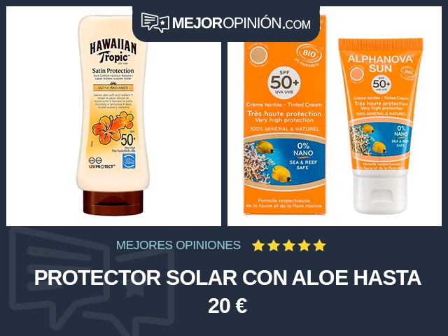 Protector solar Con aloe Hasta 20 €