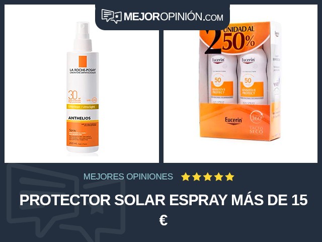 Protector solar Espray Más de 15 €