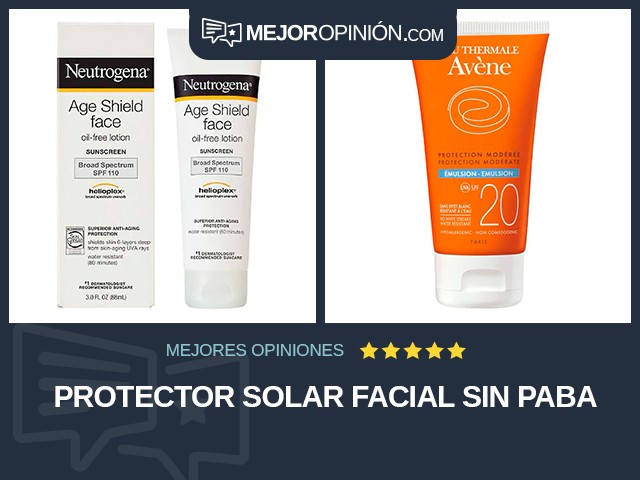 Protector solar Facial Sin PABA