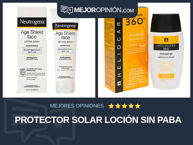 Protector solar Loción Sin PABA