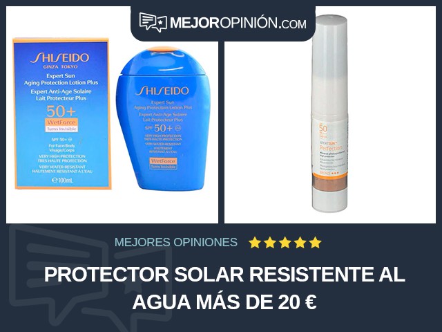 Protector solar Resistente al agua Más de 20 €