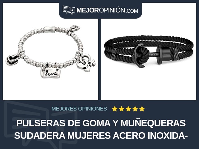 Pulseras de goma y muñequeras sudadera Mujeres Acero inoxidable