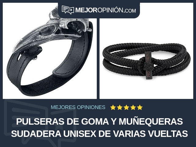 Pulseras de goma y muñequeras sudadera Unisex De varias vueltas