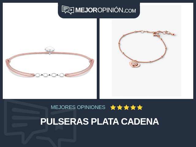 Pulseras Plata Cadena