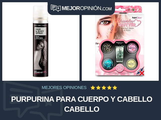 Purpurina para cuerpo y cabello Cabello