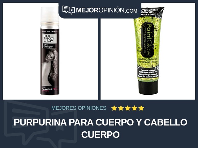 Purpurina para cuerpo y cabello Cuerpo