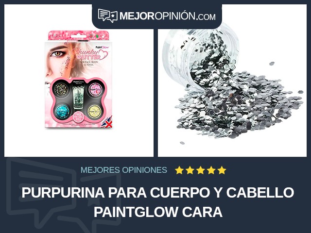 Purpurina para cuerpo y cabello PaintGlow Cara