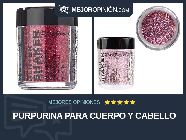 Purpurina para cuerpo y cabello