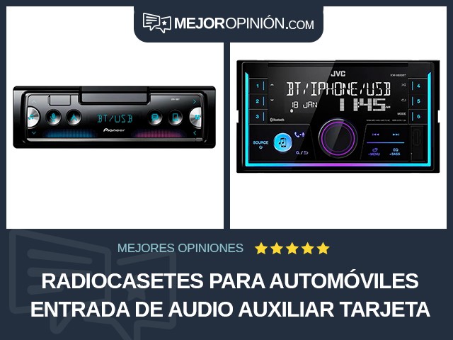 Radiocasetes para automóviles Entrada de audio auxiliar Tarjeta de memoria flash