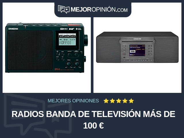 Radios Banda de televisión Más de 100 €