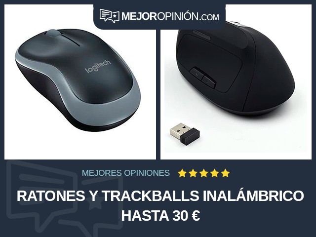 Ratones y trackballs Inalámbrico Hasta 30 €