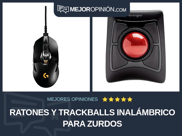 Ratones y trackballs Inalámbrico Para zurdos