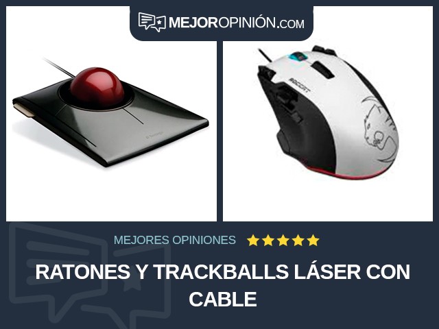 Ratones y trackballs Láser Con cable