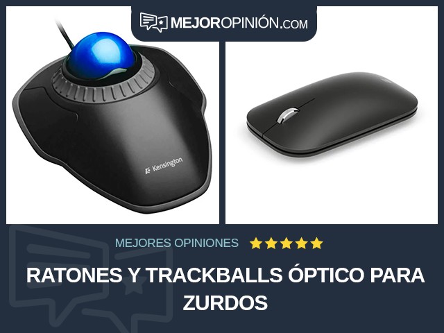 Ratones y trackballs Óptico Para zurdos