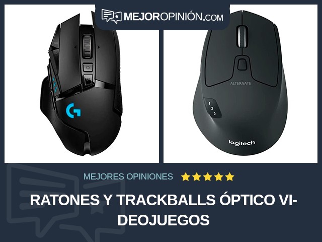 Ratones y trackballs Óptico Videojuegos