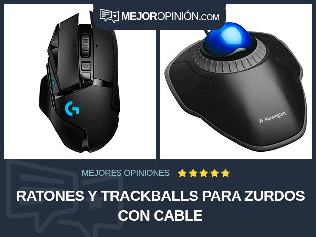 Ratones y trackballs Para zurdos Con cable