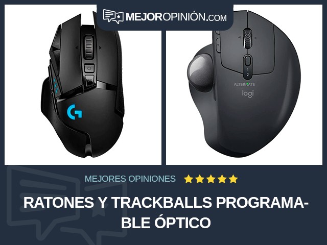 Ratones y trackballs Programable Óptico