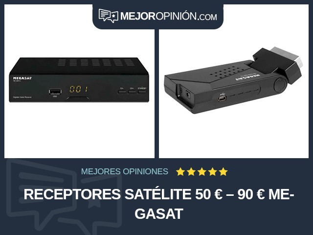 Receptores satélite 50 € – 90 € Megasat