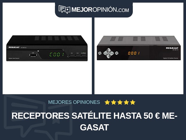 Receptores satélite Hasta 50 € Megasat