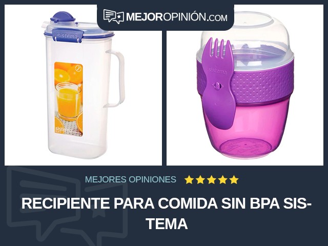 Recipiente para comida Sin BPA Sistema