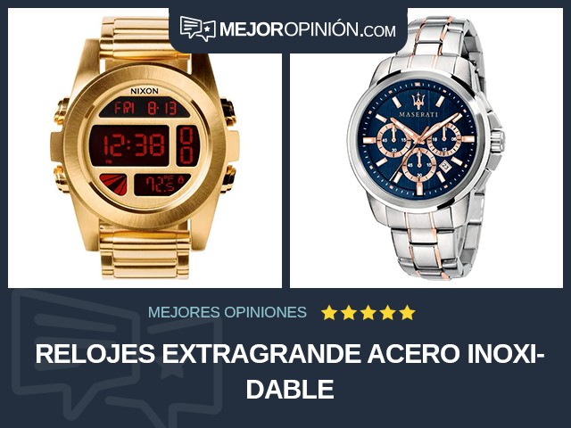 Relojes Extragrande Acero inoxidable