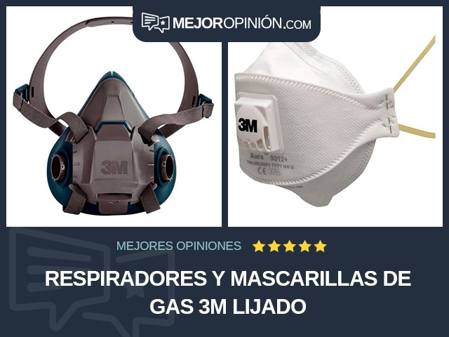 Respiradores y mascarillas de gas 3M Lijado