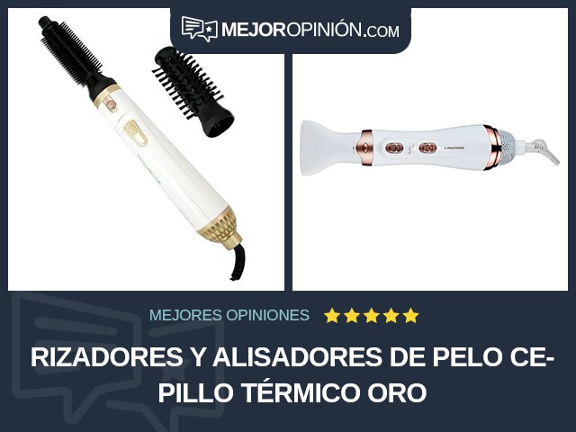 Rizadores y alisadores de pelo Cepillo térmico Oro