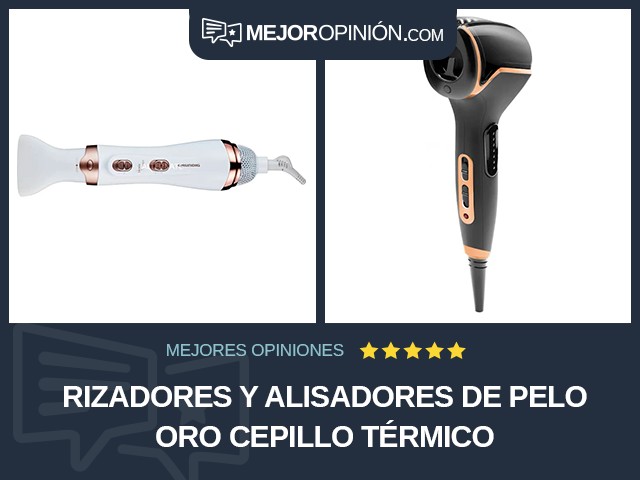 Rizadores y alisadores de pelo Oro Cepillo térmico