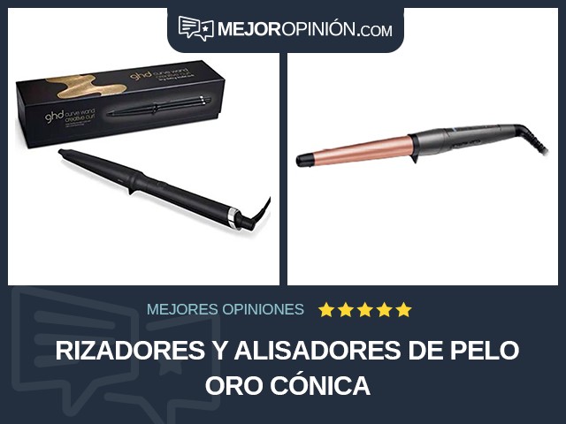 Rizadores y alisadores de pelo Oro Cónica