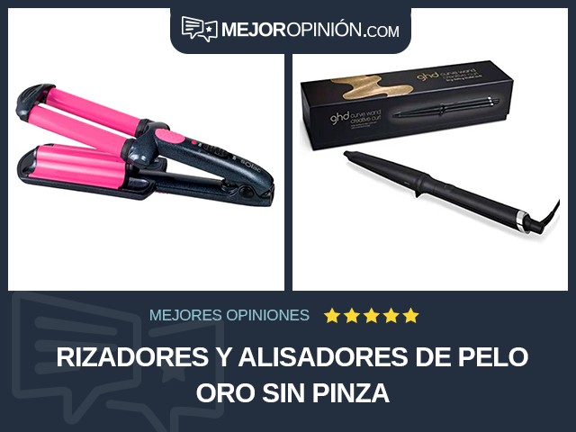 Rizadores y alisadores de pelo Oro Sin pinza