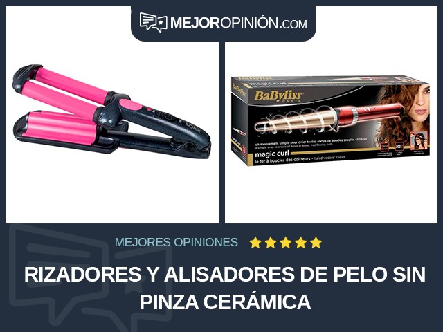 Rizadores y alisadores de pelo Sin pinza Cerámica